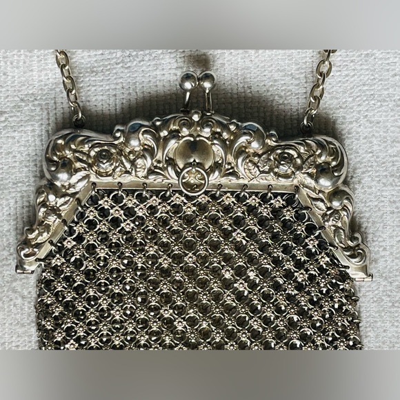 Vintage chain mail, sterling silver purse, circa 1920’s - Picture 3 of 11